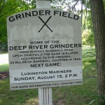 The park contains the home field of the Deep River Grinders, a vintage baseball team that takes on teams from across the Midwest, playing in accordance with 33 rules in effect in 1858.