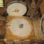 On the first floor of the mill, you can watch the 4,000-pound millstones (now powered by electricity rather than the river) pulverizing various grains that are loaded into cotton bags and offered for sale.