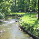 The bank of the Deep River offers a pleasant place for a picnic or a nap in the grass.
