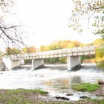 In channahon State Park, the trail passes over this dam in the DuPage River.