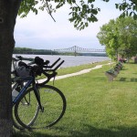 Marquette Park In Savanna, Marquette Park offers great views of the Mississippi River with the Savanna-Sabula Bridge in the background.