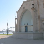 The LeClaire Park Bandshell was built in Davenport park along the river in the 1920s.